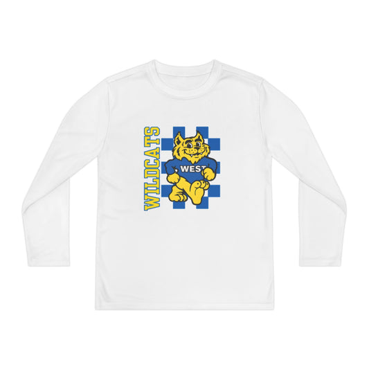 Youth Long Sleeve Tee - Wildcats Spirit Shirt, Kids Sportswear, School Team Clothing, Back to School Apparel